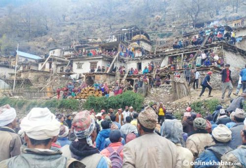 हुम्लाको रायाँबासीले मनाए भूमि पुजा