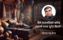 म सुतेको त्यो एउटा वर्ष