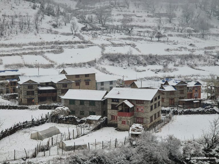 कर्णालीका हिमाली जिल्लामा भारी हिमपात, कृषकहरू उत्साहित (तस्वीरहरू)