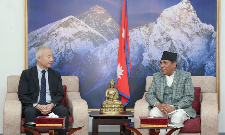 जापानले नेपाललाई सहयोग गरेकोमा राष्ट्रिय सभा अध्यक्ष दाहाल खुसी
