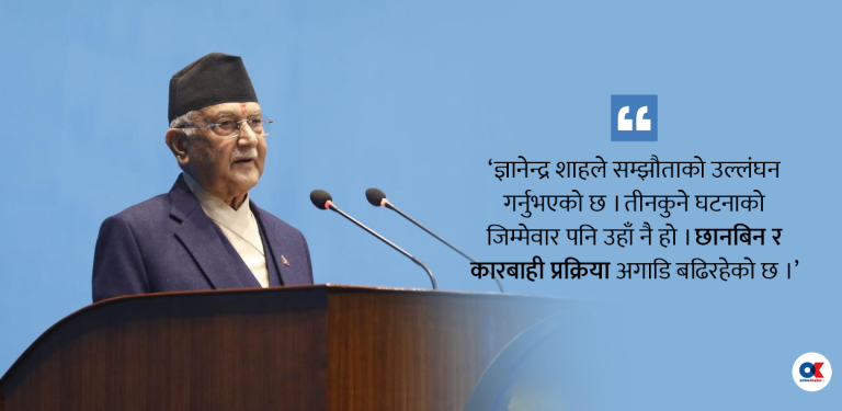 सरकारको निष्कर्ष : पूर्वराजाले सम्झौता उल्लंघन गरे, तीनकुने घटनाको जिम्मेवार उनै