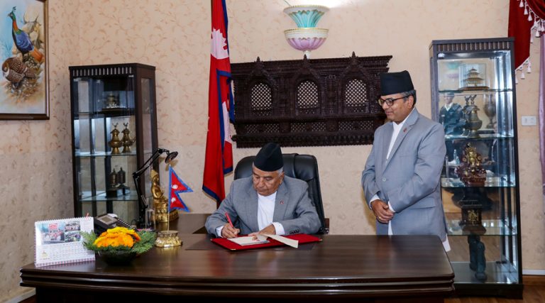 राष्ट्रपतिले आह्वान गरे संसद् अधिवेशन
