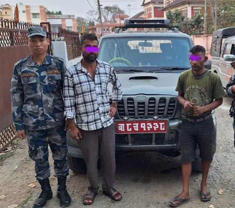 तस्करीको भारतीय स्कर्पियोमा नेपाली नम्बर प्लेट, झापाबाट २ युवक पक्राउ