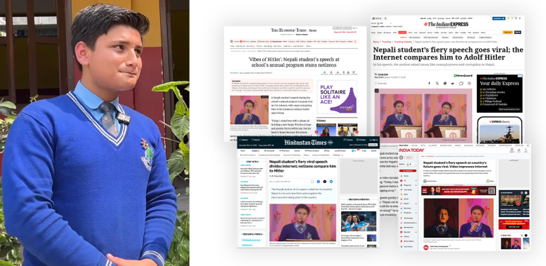 झापाका विद्यार्थीले दिएको मन्तव्यको अन्तर्राष्ट्रिय चर्चा, हिटलरको शैलीसँग तुलना