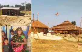 महायज्ञको नाममा दलित परिवारको घर भत्काइयो, माटोसमेत खनेर फालियो