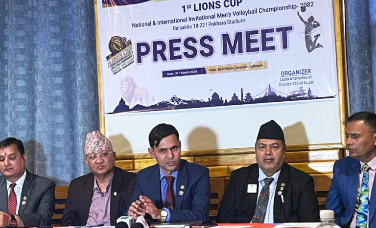 लायन्स कप पुरुष भलिबल पोखराको कभर्डहलमा हुने