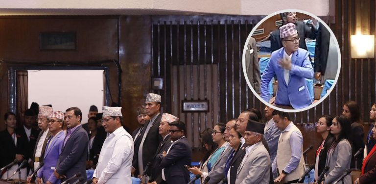 त्यसपछि संसद्‌मा लिङ्देनले छाती पिट्दै भने- राजावादी यहाँ छ