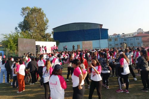 महिला सशक्तीकरण प्रोत्साहित गर्दै काठमाडौं पिंक केयराथन सम्पन्न