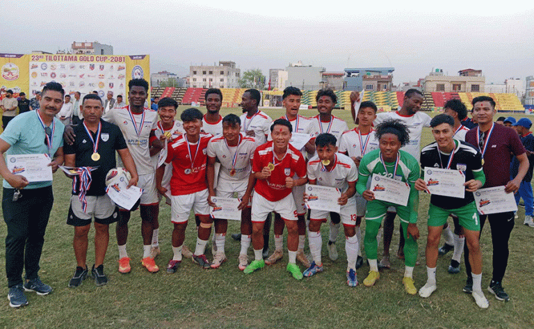 चर्च ब्वाइजले जित्यो २३औं तिलोत्तमा गोल्डकपको उपाधि