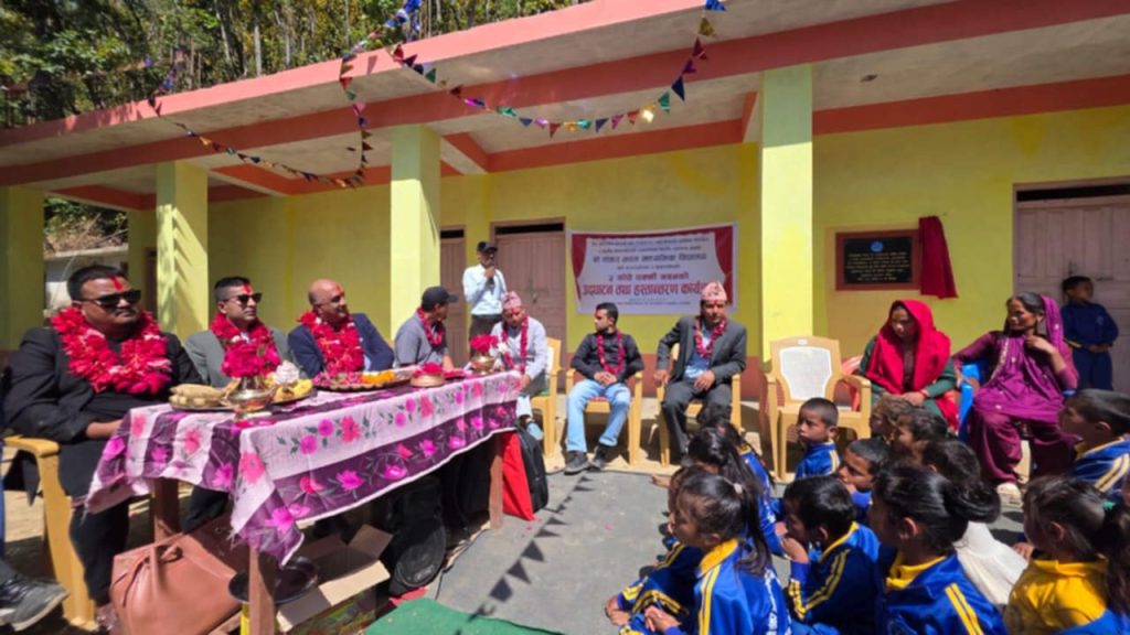 एनआरएनए अस्ट्रेलियाको सहयोगमा जाजरकोटमा विद्यालय भवन निर्माण