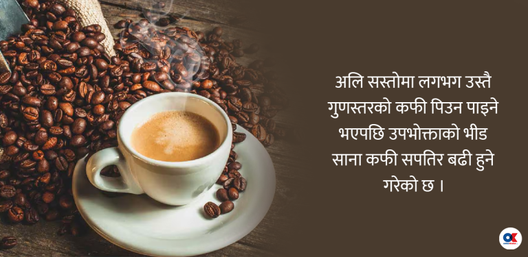 कच्चा र तयारी कफीको भाउ बढ्यो, उपभोक्ताको कपमै थपियो ६० रुपैयाँसम्म