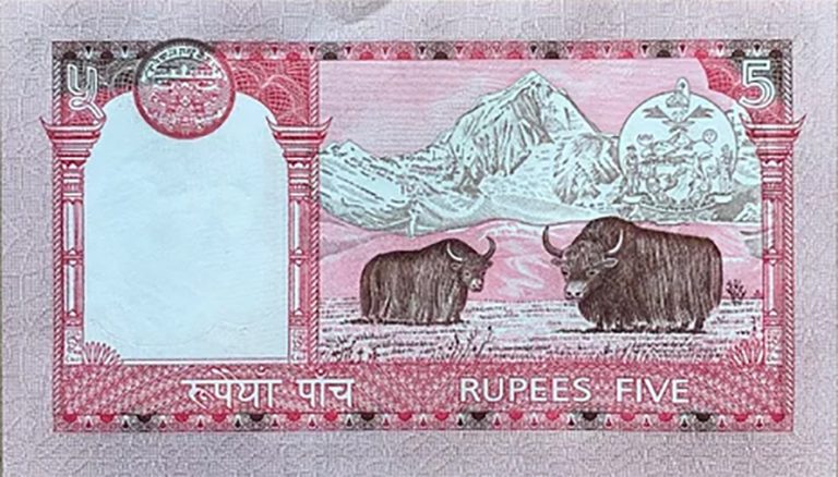 महाप्रसाद अधिकारीको हस्ताक्षरमा ५ को नयाँ नोट बजारमा