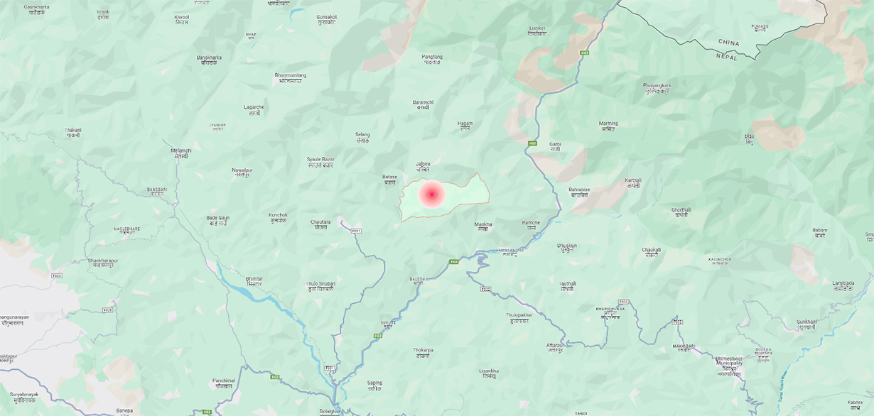 सिन्धुपाल्चोकमा ४.१ म्याग्निच्युडको भूकम्प