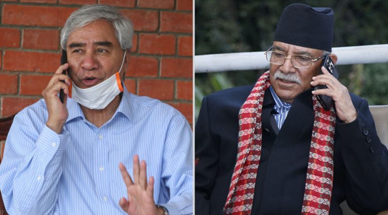 बैंकक जानुअघि प्रचण्डलाई देउवाको फोन, प्रचण्डले गरे स्वास्थ्यलाभको कामना