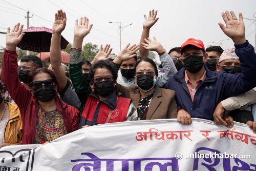 शिक्षकको आन्दोलनप्रति गोरखाका स्थानीय तहहरूको ऐक्यबद्धता