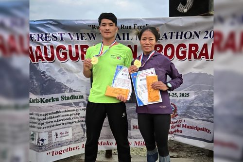 निर्मला र मनकुमारले जिते एभरेष्ट भ्यु ट्रेल रेसको उपाधि