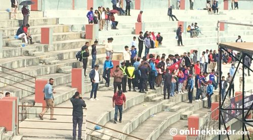 नेपालको खेल रद्द भएपछि क्यान र आईसीसीविरुद्ध समर्थकको नाराबाजी