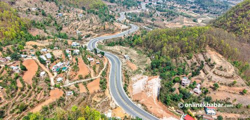 मुग्लिन-पोखरा सडक विस्तार : पूर्वी खण्डमा ३ किलोमिटर कालोपत्रे बाँकी