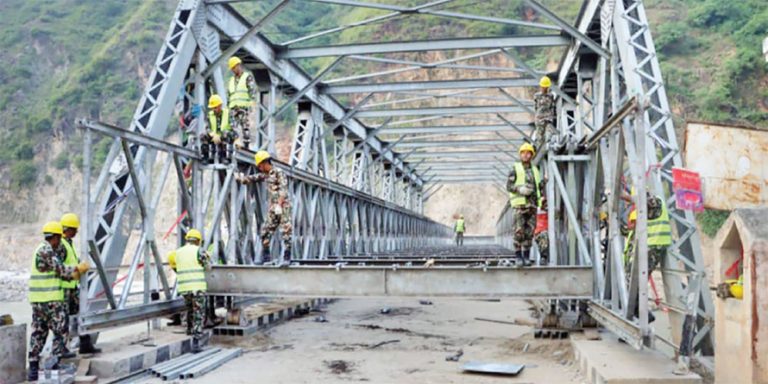 सुनकोशीमा सतह बढेपछि ‘बेलिब्रिज’ झिकियो