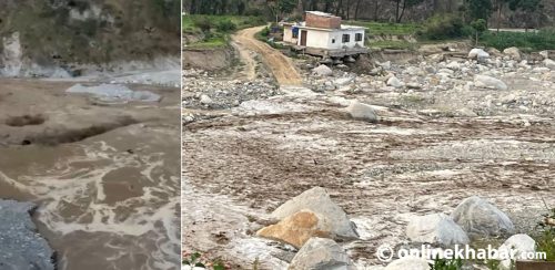 बाढीले बगायो डाइभर्सन, बीपी राजमार्ग अवरुद्ध