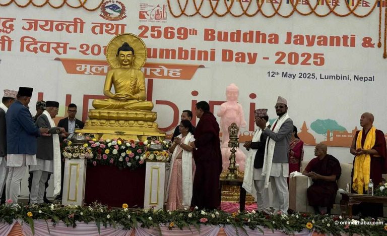 लुम्बिनीमा सुरु भयो बुद्ध जयन्ती समारोह, प्रधानमन्त्रीद्वारा उद्घाटन