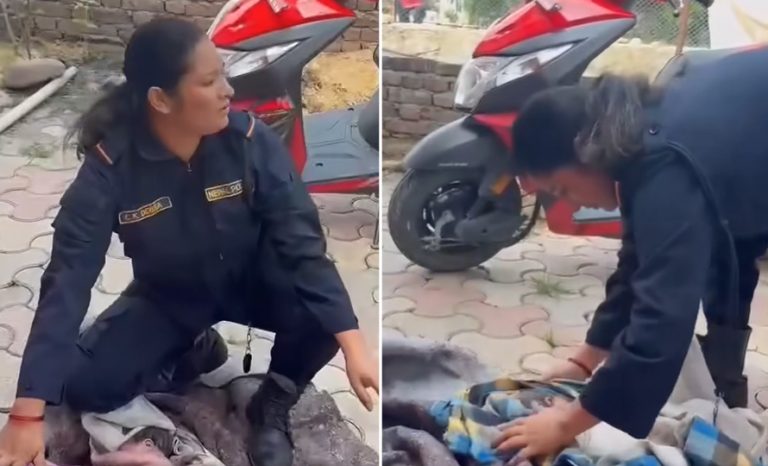 बेथाले छट्पटिएकी महिलालाई बाटैमा सुत्केरी गराउने जवानलाई आईजीपीको पुरस्कार