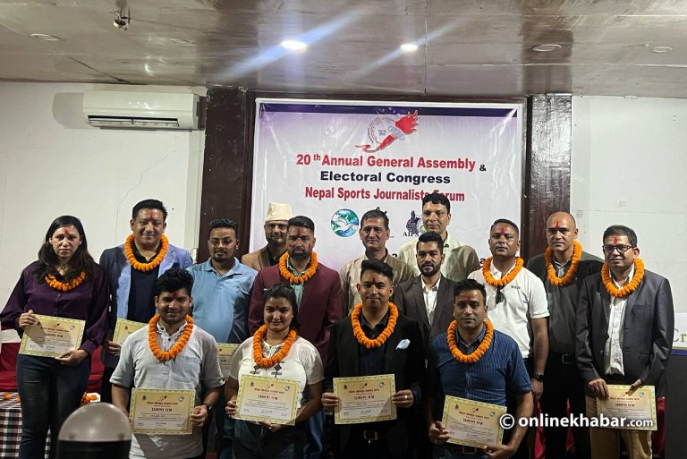नेपाल खेलकुद पत्रकार मञ्चको अध्यक्षमा निरञ्जन अधिकारी