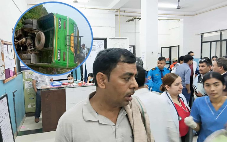 पोखरा बस दुर्घटना : दुईजनाको अवस्था गम्भीर