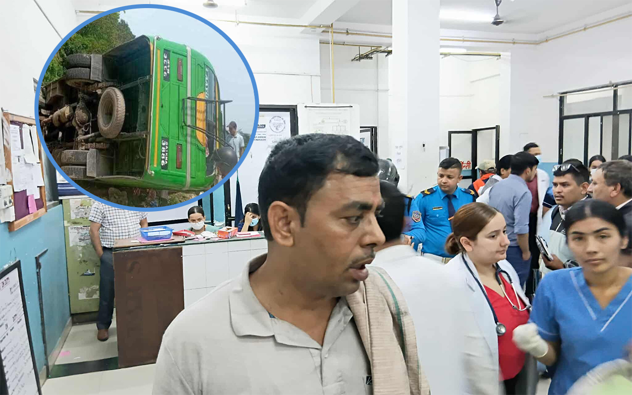 पोखरा बस दुर्घटनामा परेका २ जनाको अवस्था गम्भीर