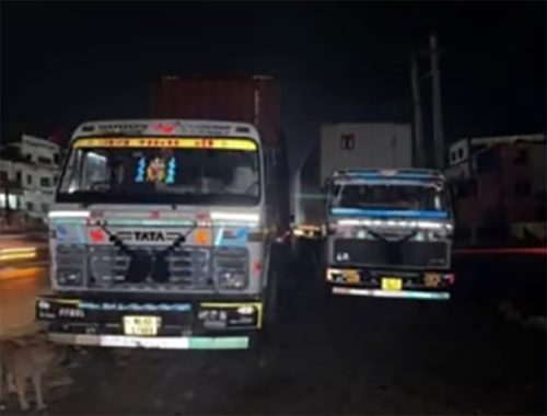 साढे ३ करोड बढीका अवैध सामान बोकेका ३ भरातीय ट्रक प्रहरीको नियन्त्रणमा