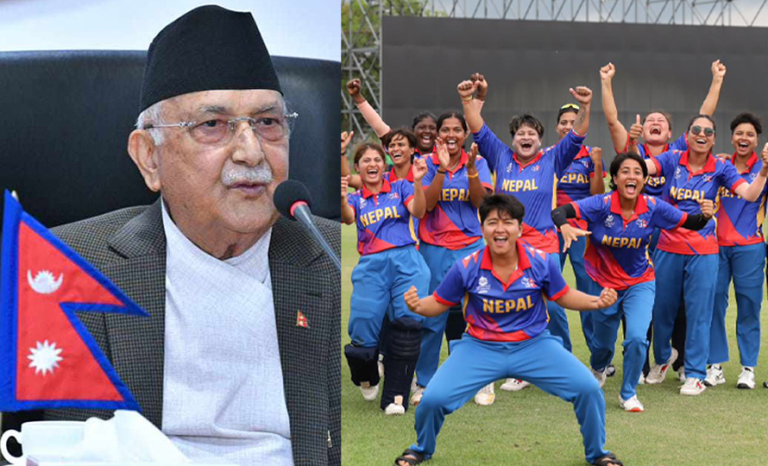 महिला क्रिकेट टोलीलाई प्रधानमन्त्री ओलीको बधाई