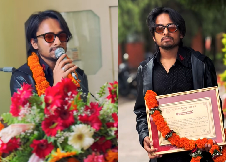 प्रकाश दूतराजलाई नूर-गंगा नवप्रतिभा राष्ट्रिय लोकगायन पुरस्कार