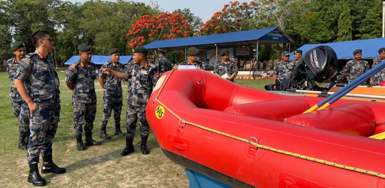मधेशमा विपदमा काम गर्न ४९ जना सशस्त्र प्रहरीलाई ११ हप्ते तालिम