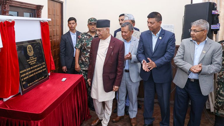 प्रधानमन्त्रीबाट चलचित्र छायांकन स्टुुडियो शिलान्यास