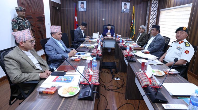 सिंहदरबारमा सुरक्षा परिषद्को बैठक जारी