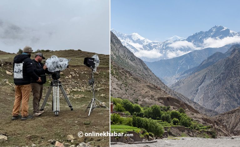 अन्नपूर्ण फेरोमा यसरी हुँदैछ एप्पलको हलिउड फिल्मको छायांकन