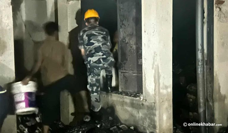 बाफलको मेडल र स्टिकर गोदाममा आगलागी