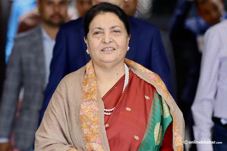 चीनबाट फर्किइन् पूर्वराष्ट्रपति भण्डारी