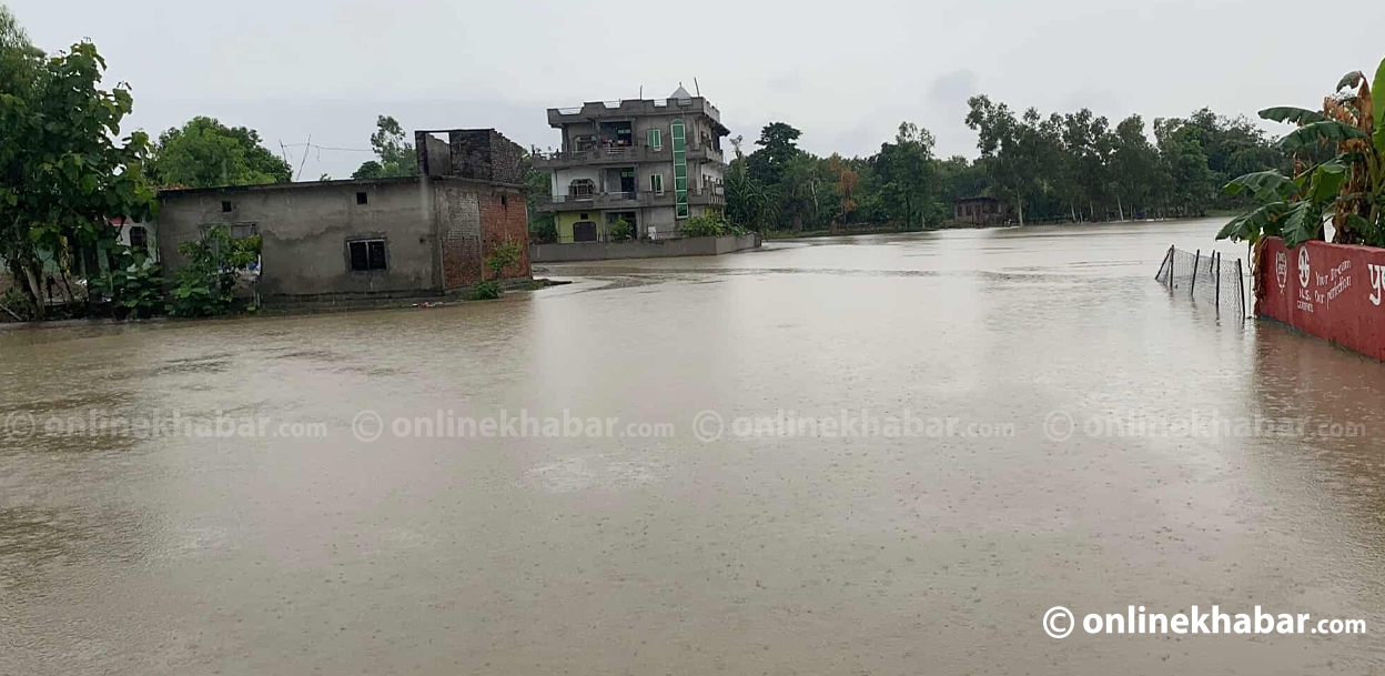 धनगढीका झन्डै एक हजार घर डुबानमा, ८ जनाको उद्धार