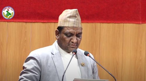 कर्णाली प्रदेश प्रज्ञा–प्रतिष्ठान विधेयक प्रदेश सभामा टेबुल