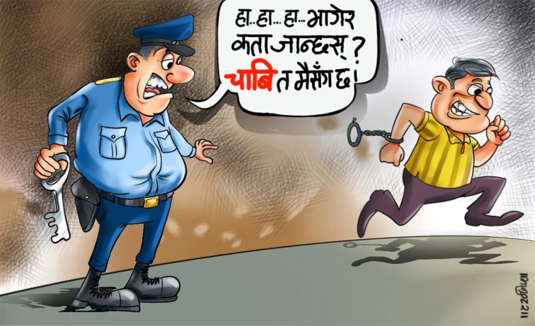 हिरासतबाट थुनुवा भागिरहन्छन्, प्रहरी हेरिरहन्छ