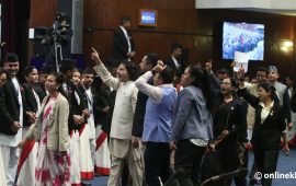 रोष्ट्रममा गृहमन्त्री, वेल घेराउमा रास्वपा (तस्वीरहरू)