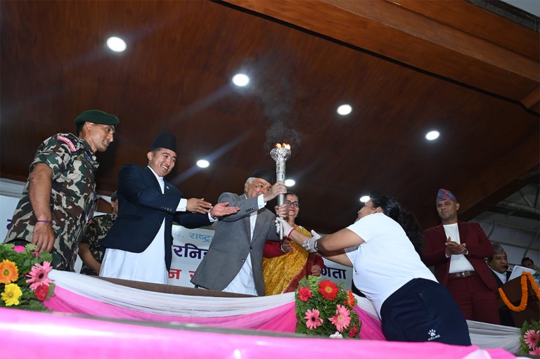 खेलाडी उत्पादन गाउँ र विद्यालयमा राज्‍यले लगानी गर्न जरूरी छ : राष्ट्रपति पौडेल