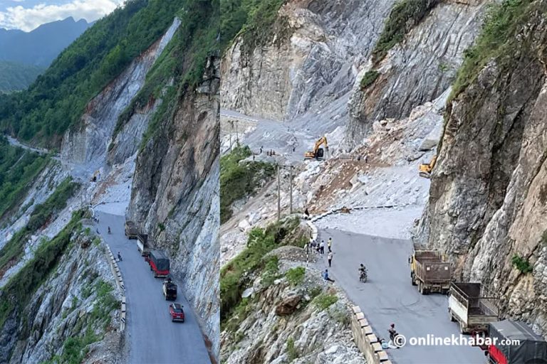 पहिरोले अवरुद्ध कालिगण्डकी करिडोर एकतर्फी खुल्यो