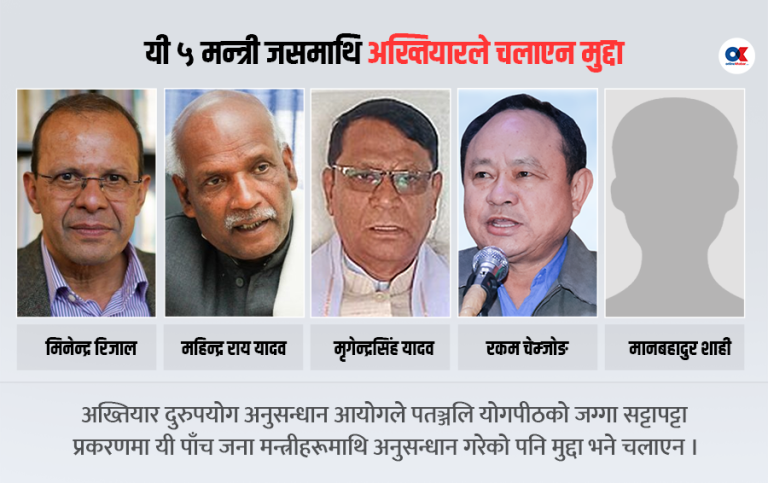 यी तत्कालीन पाँच मन्त्रीमाथि लगाएन अख्तियारले मुद्दा