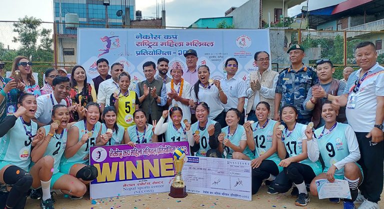 न्यू डायमण्डले जित्यो नेकोस महिला भलिबलको उपाधि