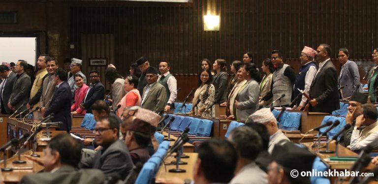 प्रतिनिधिसभामा बैठक आधा घण्टाका लागि स्थगित