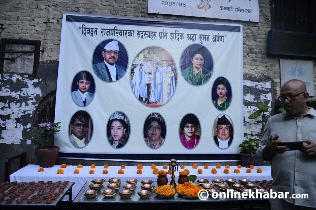 दिवंगत राजपरिवारको श्रद्धाञ्जलीमा छैन दीपेन्द्रको तस्वीर