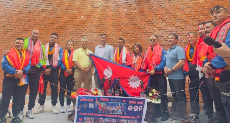 शारीरिक सुगठनमा पदक विजेता खेलाडी स्वदेश फिर्ता