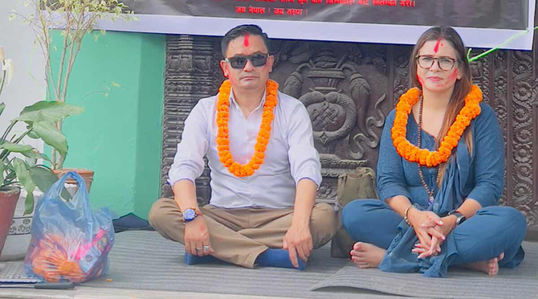 तरुण दल तदर्थ समिति भंगको माग राखेर सानेपामा आमरण अनशन